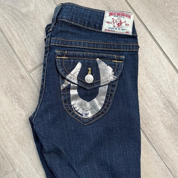 (New) True Religion World Tour Jeans Women's Dark Wash Skinny Denim Size 29 NWOT - Picture 4 of 16